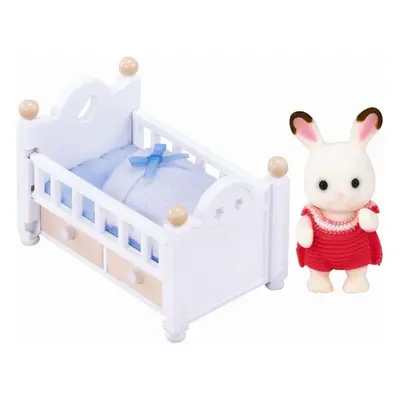 Sylvanian family Nábytek "chocolate" králíků" - baby králík v postýlce