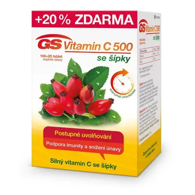 GS Vitamin C 500 se šípky 100+20 tablet