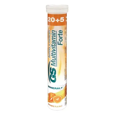 GS Šumivý multivitamin s minerály Forte Pomeranč 20+5 tablet