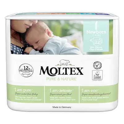 MOLTEX Pure&Nature Pleny jednorázové Newborn (2-4 kg) 22 ks