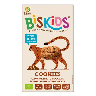 Belkorn Biskids BIO dětské celozrnné sušenky s belgickou čokoládou 120g