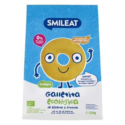 SMILEAT Organic špaldové a ovocné sušenky 220 g