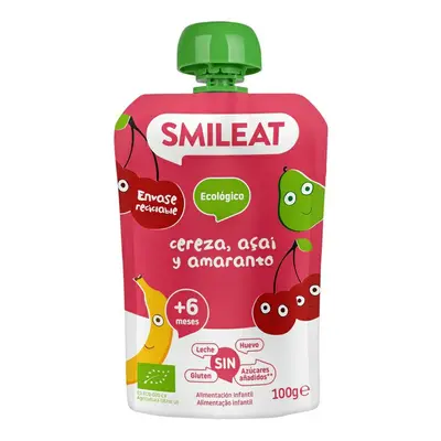 SMILEAT BIO kapsička banán, hruška, třešeň, acai a amarant 6m+ 100g