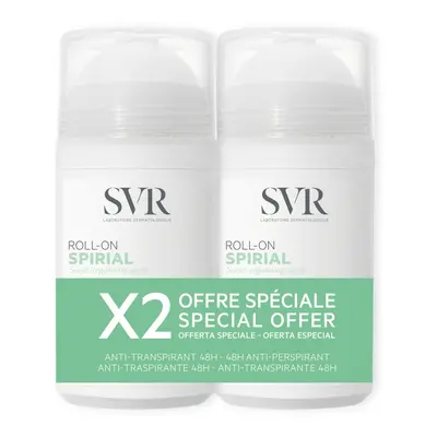 SVR Spirial 48H Anti-Perspirant Deodorant Roll-On 2x50ml