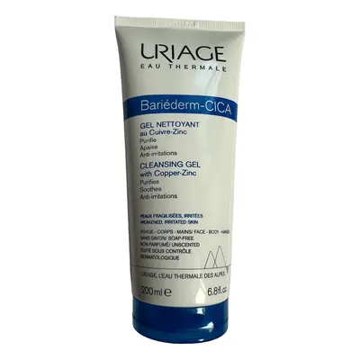 Uriage Bariéderm čistící gel s obsahem mědi a zinku 200 ml