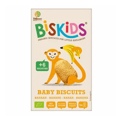 Belkorn Biskids BIO dětské celozrnné sušenky s banánem 120g