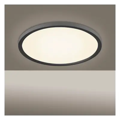 JUST LIGHT. LED panel FLAT 23,5 W, 1600 lm, 2700-5000 K černý, pr. 40 x 4,5 cm