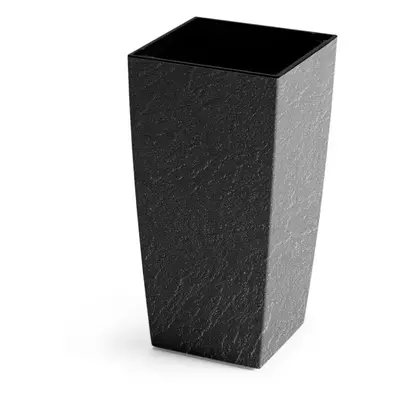 Plastkon Květináč Eliot Stone antracitový 28,4 x 28,4 x 57,2 cm