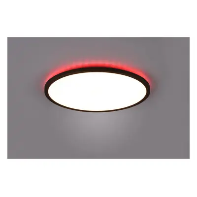 Reality Stropní LED svítidlo Aureo, 30W, 3600lm, 3000-6500K, mat.černá, 40 cm