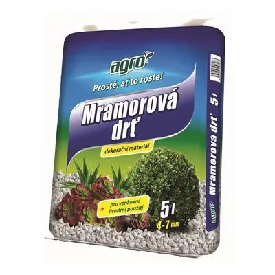 Agro Mramorová drť 4 mm - 7 mm 5 l