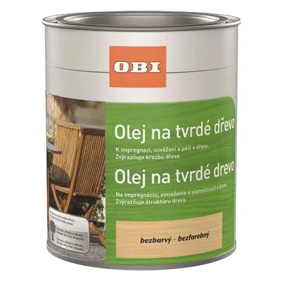 OBI Olej na tvrdé dřevo, bezbarvý, 750 ml