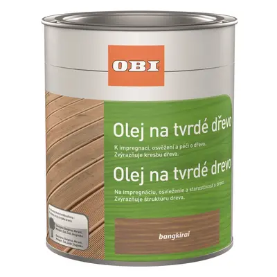 OBI Olej na tvrdé dřevo, bangkirai, 750 ml