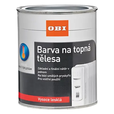 OBI Barva na topná tělesa lesklá bílá 375 ml