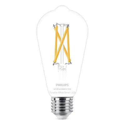 Philips Chytrá LED žárovka Filament E27 ST64, 7 W, 806 lm, 2700-6500 K, čirá