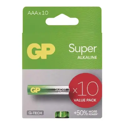 GP Alkalická baterie Super Alkaline AAA (LR03), 10 ks