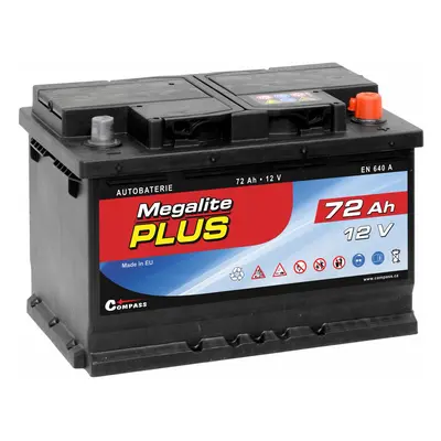 Compass Autobaterie Megalite PLUS 12 V 72 Ah 640 A