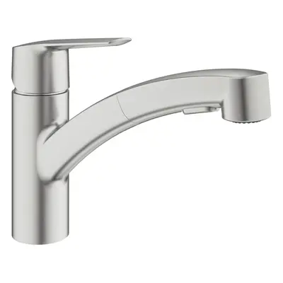 Grohe Dřezová baterie Start Supersteel s vytahovací duální sprchou