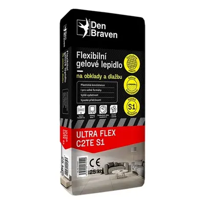 Den Brave Flexibilní gelové lepidlo na obklady a dlažbu ULTRA FLEX C2TE S1 25 kg