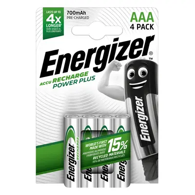 Energizer Akumulátor NiMh Power Plus Micro (AAA) 700 mAh, 4 ks