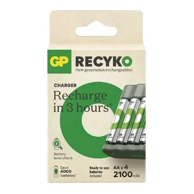 Nabíječka baterií GP Eco E441 + 4x AA ReCyko 2100