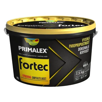 Primalex Vnitřní omyvatelný malířský nátěr Fortec bílý 7,5 kg