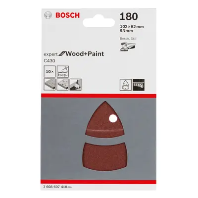 Bosch Papír brusný G 80 sada 10 ks, 102 x 62 mm