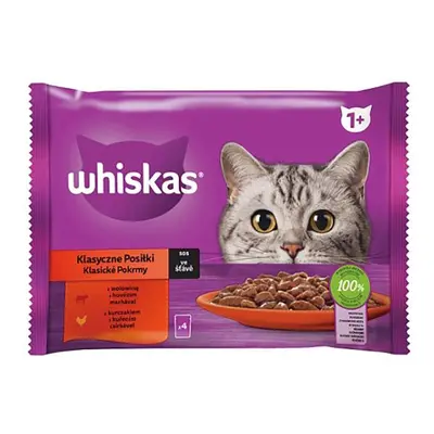 Whiskas Kapsička pro kočky Klasický výběr se zeleninou ve šťávě 4 x 85 g