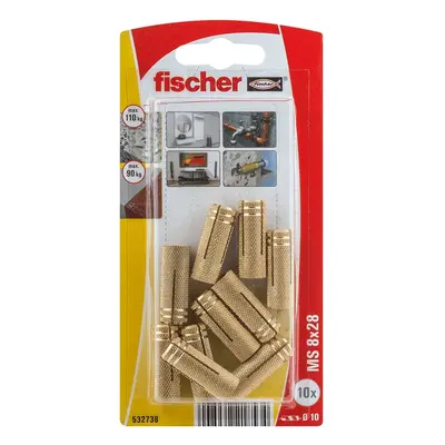 Fischer Mosazná hmoždinka MS 8 x 28 K NV, 10 ks