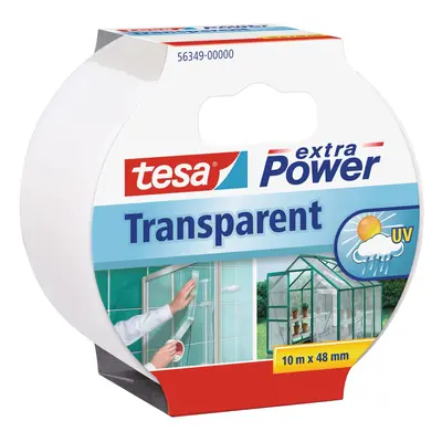 tesa Průhledná textilní opravná páska Extra Power Transparent, 10 m x 50 mm