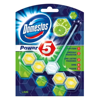 Domestos Power 5 Lime WC tuhý blok, 55 g