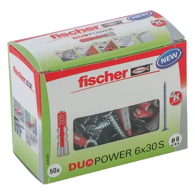 Fischer Hmoždinka DuoPower 6 x 30 S se šrouby, 50 ks