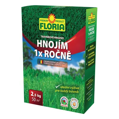 FLORIA Trávníkové hnojivo HNOJÍM 1x ROČNĚ 2,5 kg