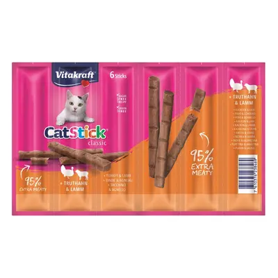 Vitakraft Pochoutka pro kočky Cat Stick krůta a jehně 3 x 6 g, 3 ks