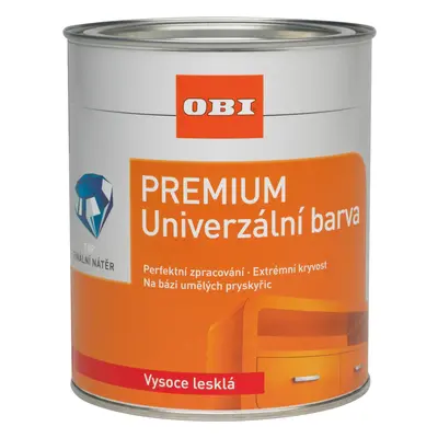 OBI Premium Univerzální barva ohnivě červená vysoce lesklá 750 ml