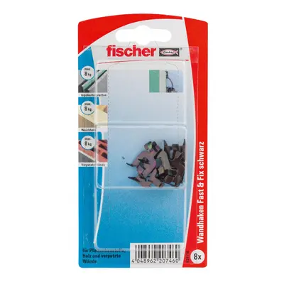 Fischer Háček Fast & Fix, černý, 8 ks