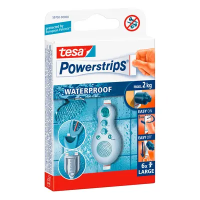 tesa Voděodolné samolepicí proužky Powerstrips Waterproof velké, 6 ks