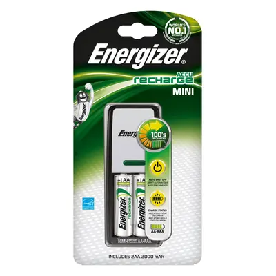 Energizer Nabíječka Mini + 2AA Power Plus 2000 mAh Pre - charge, 1 ks