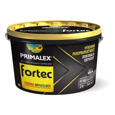 Primalex Vnitřní omyvatelný malířský nátěr Fortec bílý 4 kg