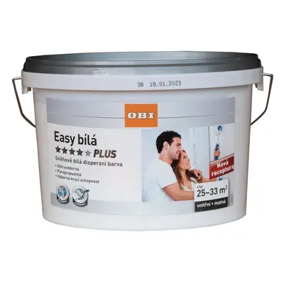 OBI Interiérová barva Easy Plus bílá matná 4 kg