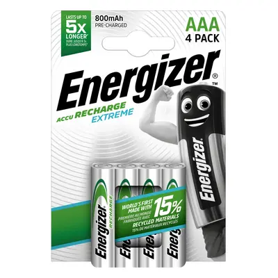 Energizer Akumulátor NiMh Extreme Micro (AAA) 800 mAh, 4 ks