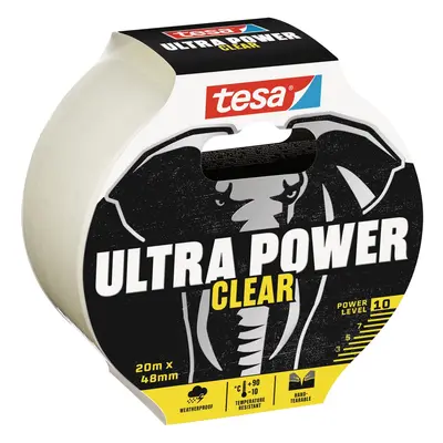 tesa Opravná páska Ultra Power CLEAR, průhledná, 20 m x 48 mm