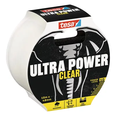 tesa Opravná páska Ultra Power CLEAR, průhledná, 10 m x 48 mm