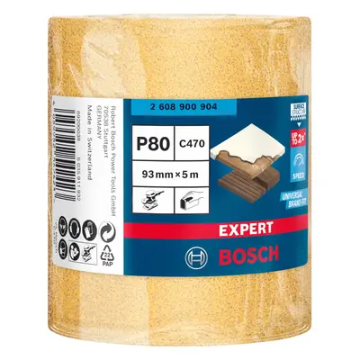 Bosch Professional Brusný papír Expert C470 pro ruční broušení 93 mm x 5 m, G80