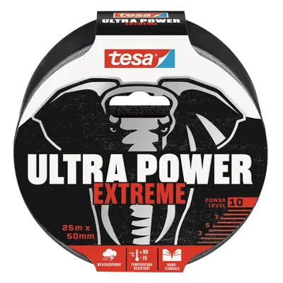 tesa Opravná páska Ultra Power EXTREME, černá, 25 m x 50 mm