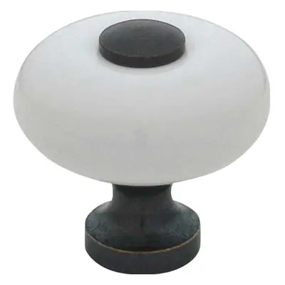 Knoflík SP5 porcelán černobílý 31 mm x 31 mm x 29 mm