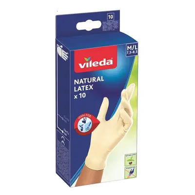 Vileda Natural Latex rukavice 10 ks, velikost M/L