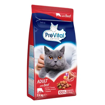 PreVital Granule pro kočky ADULT hovězí 1,4 kg