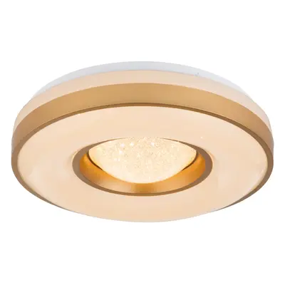 Globo LED stropní svítidlo COLLA, 24 W, bílo-zlaté, pr. 41 x 10 cm