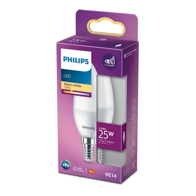 Philips Classic LED žárovka E14, 2,8 W, 250 lm, 2700 K, tvar svíčky