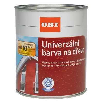 OBI Univerzální barva na dřevo červená 2,5 l